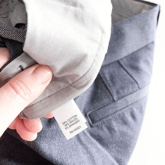 Banana Republic Womens Sloan Fit Trouser Ankle Pants Navy White Size 8 - Picture 5 of 10